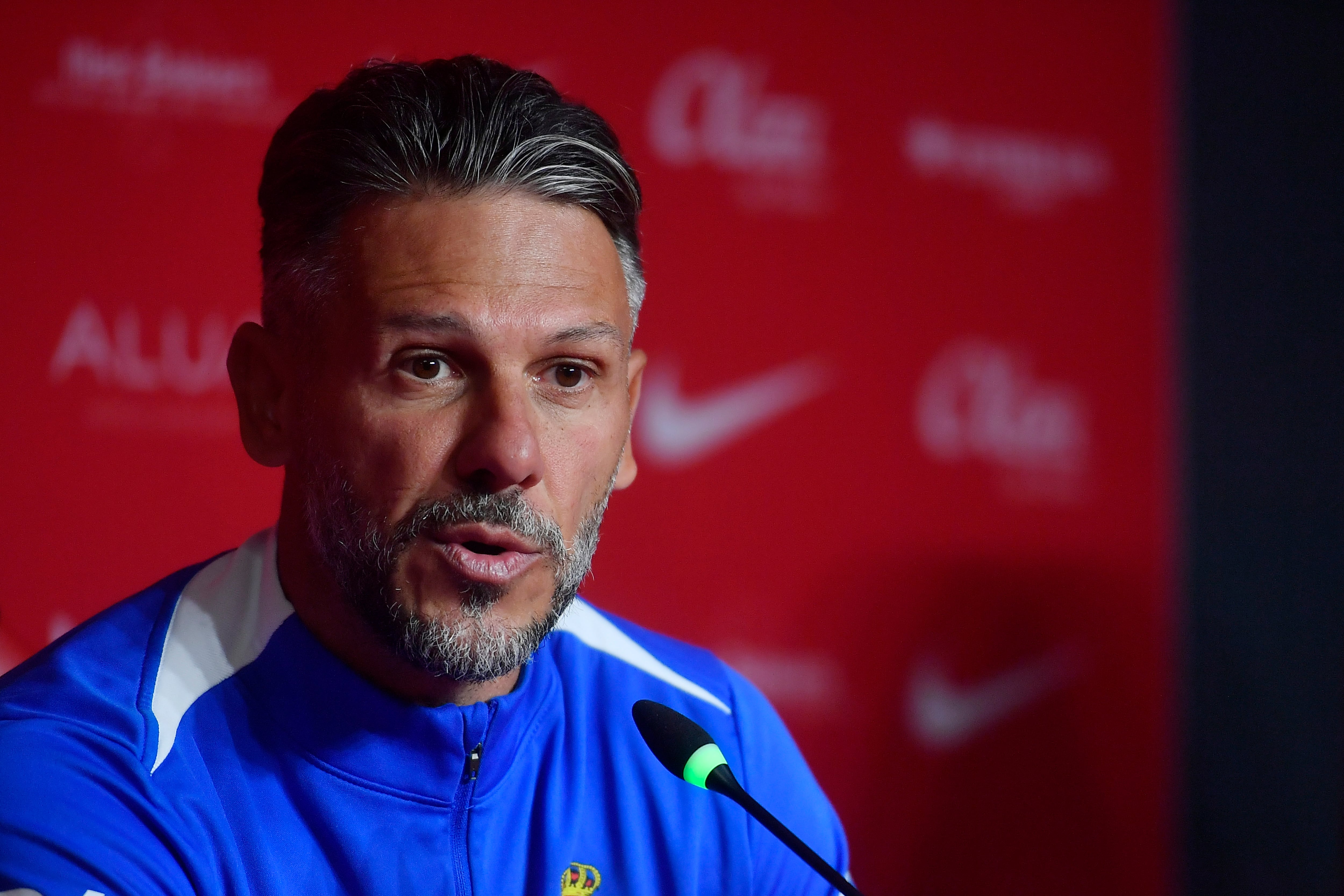 PALMA DE MALLORCA, 03/04/2026.- El entrenador del RCD Mallorca, Martín Demichelis , da una rueda de prensa en la víspera del partido de LaLiga EA Sports contra el Real Madrid, este viernes, en Palma. EFE/ Miquel A. Borràs