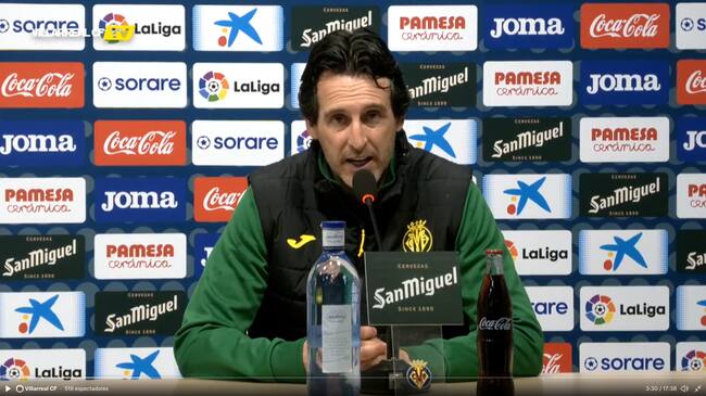 Emery en una comparecencia ante la prensa en Villareal