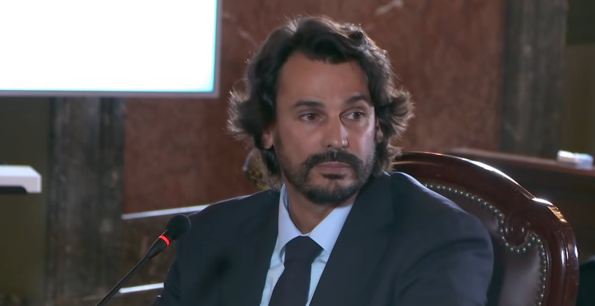 El novio de Isabel Díaz Ayuso, Alberto González Amador, durante su declaración en el Supremo