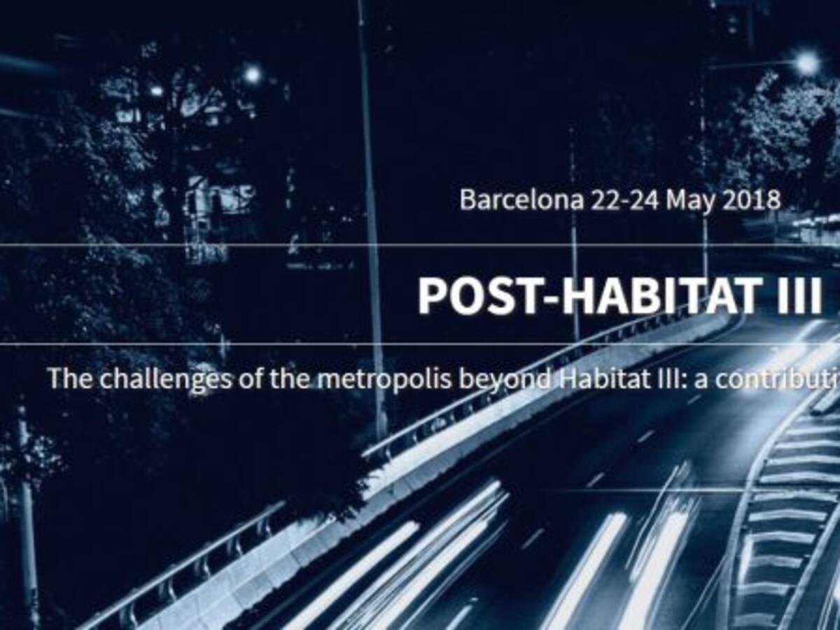 L'AMB, amfitriona de la trobada de grans ciutats del món per una nova agenda urbana