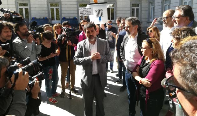 Jordi Sànchez en octubre en la Audiencia Nacional