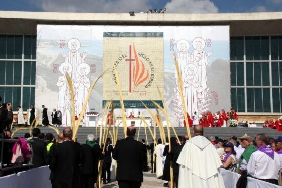 Un instante de la ceremonia de beatificación de 522 mártires de la Guerra Civil