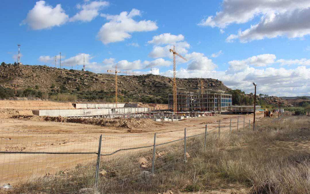 Situación de las obras del nuevo hospital de Alcañiz. 