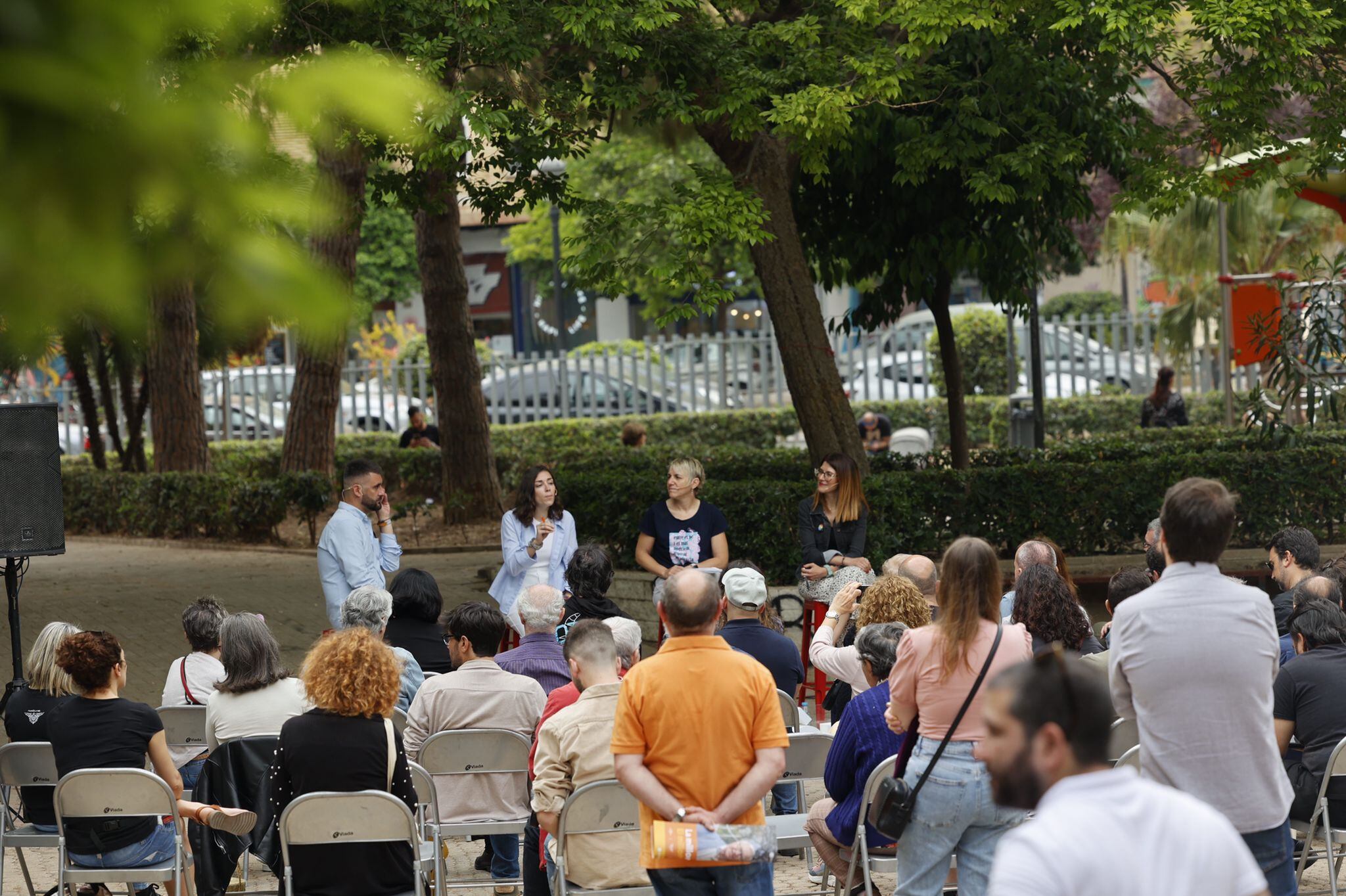 Acto de precampaña de Compromís este sábado en Ciutat Jardí.