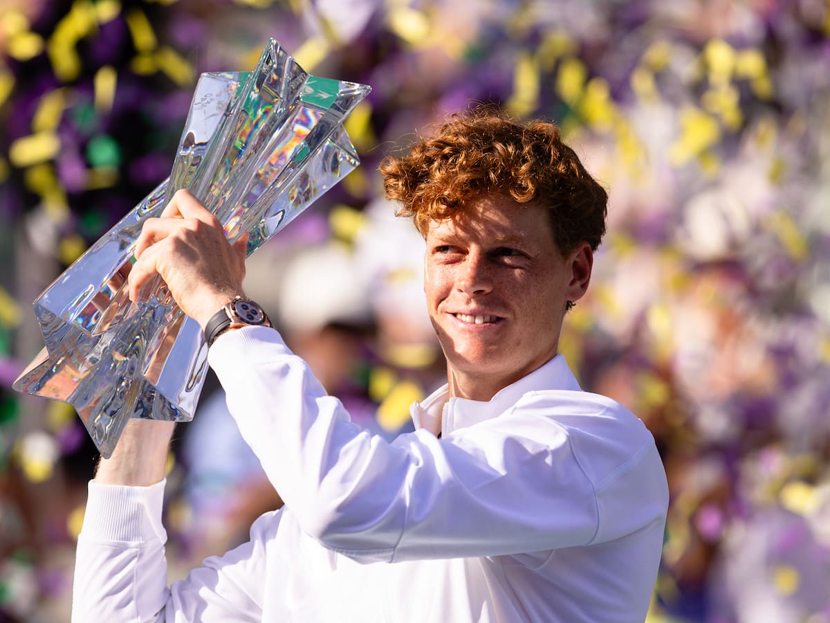 Sinner le da un mordisco de 1.000 puntos a Alcaraz después de coronarse campeón de Indian Wells