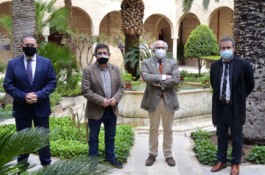 Raúl Caro, Francisco Reyes, Manuel Parras y Julio Millán.