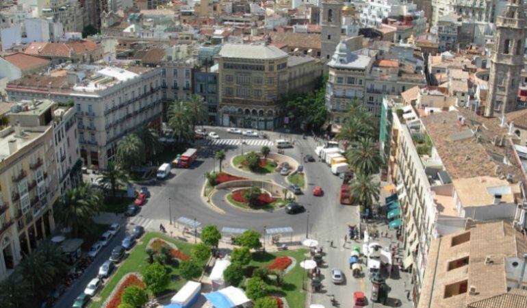 Aspecto actual de la plaza de la Reina de Valencia