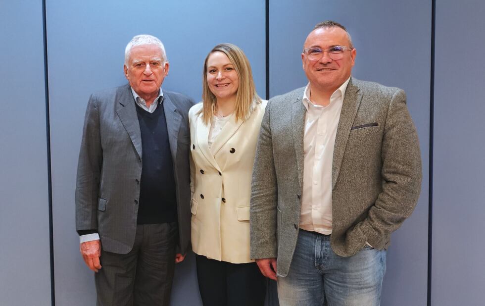 Paolo Vasile, Elena Martín y Enrique Hornos