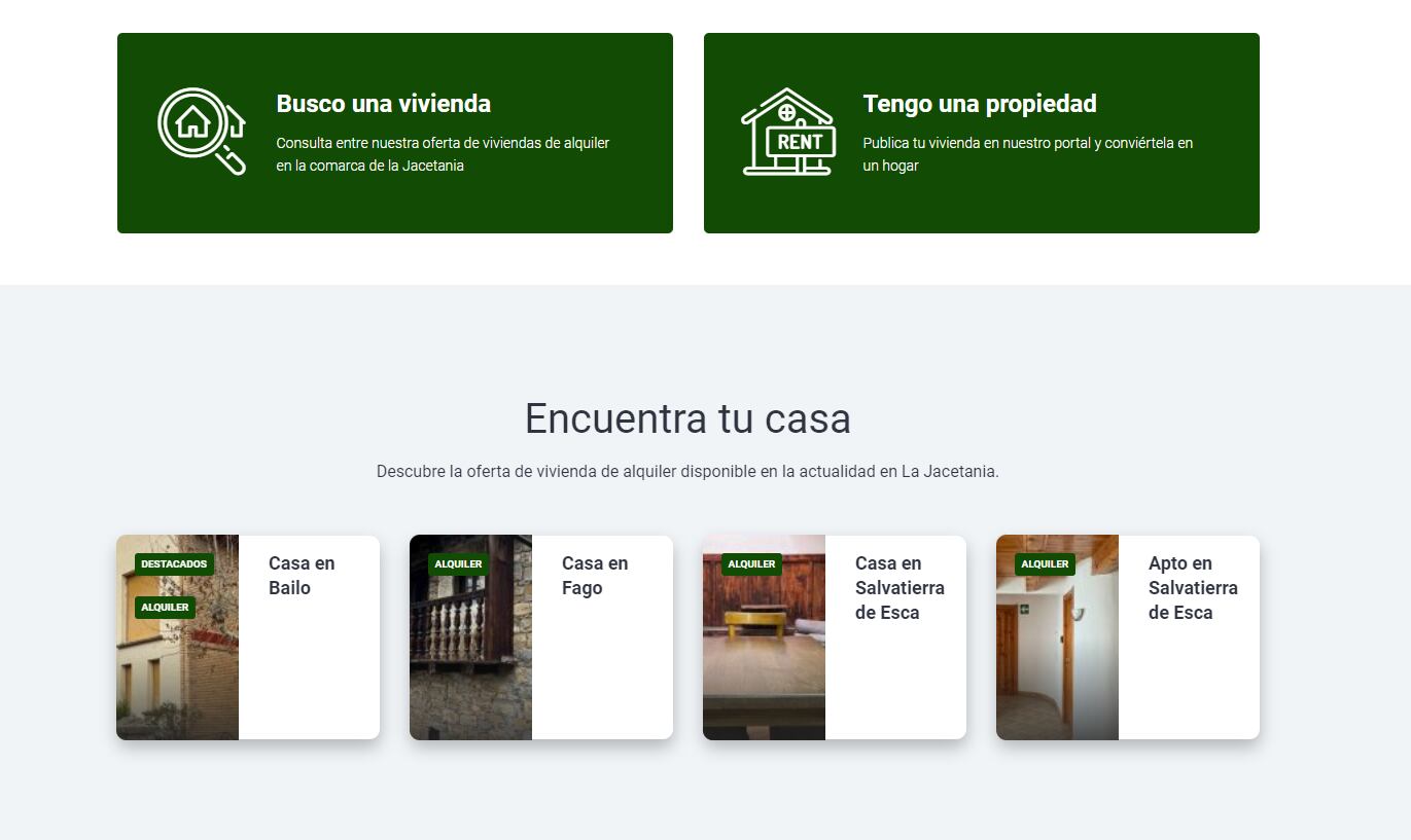 Comienza a funcionar la web Alquila Jacetania