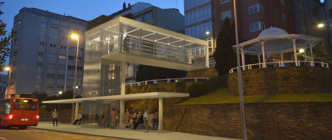 Recreación de cómo quedará el ascensor