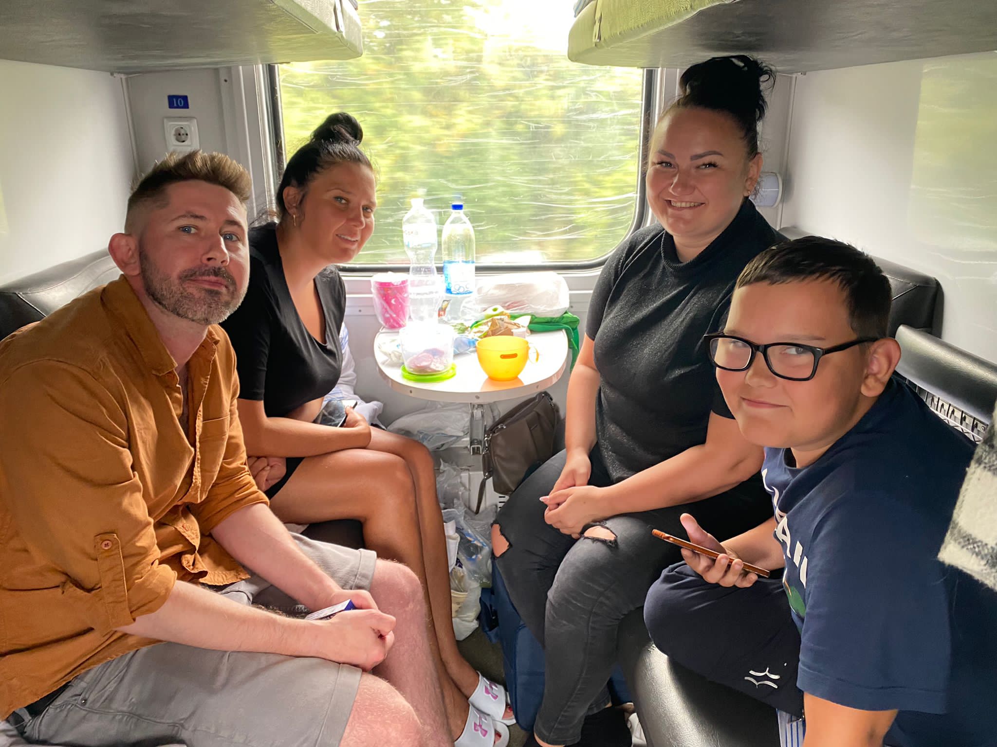 Algunos de los ucranianos que están regresando a su país.