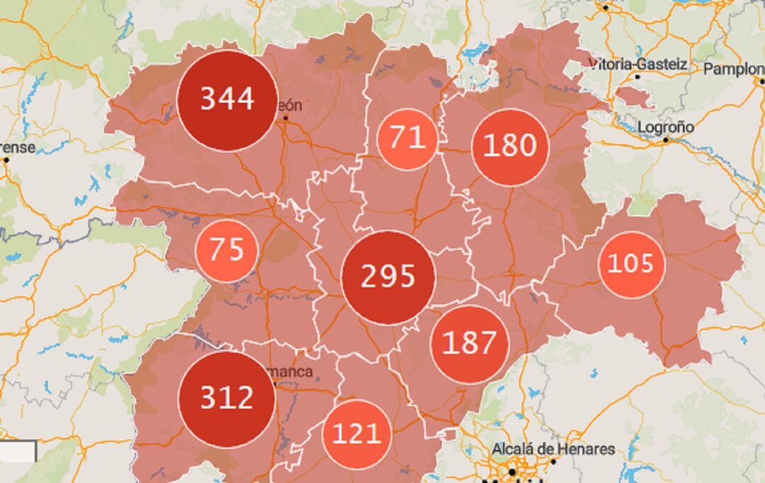 Fallecidos por coronavirus en Castilla y León 