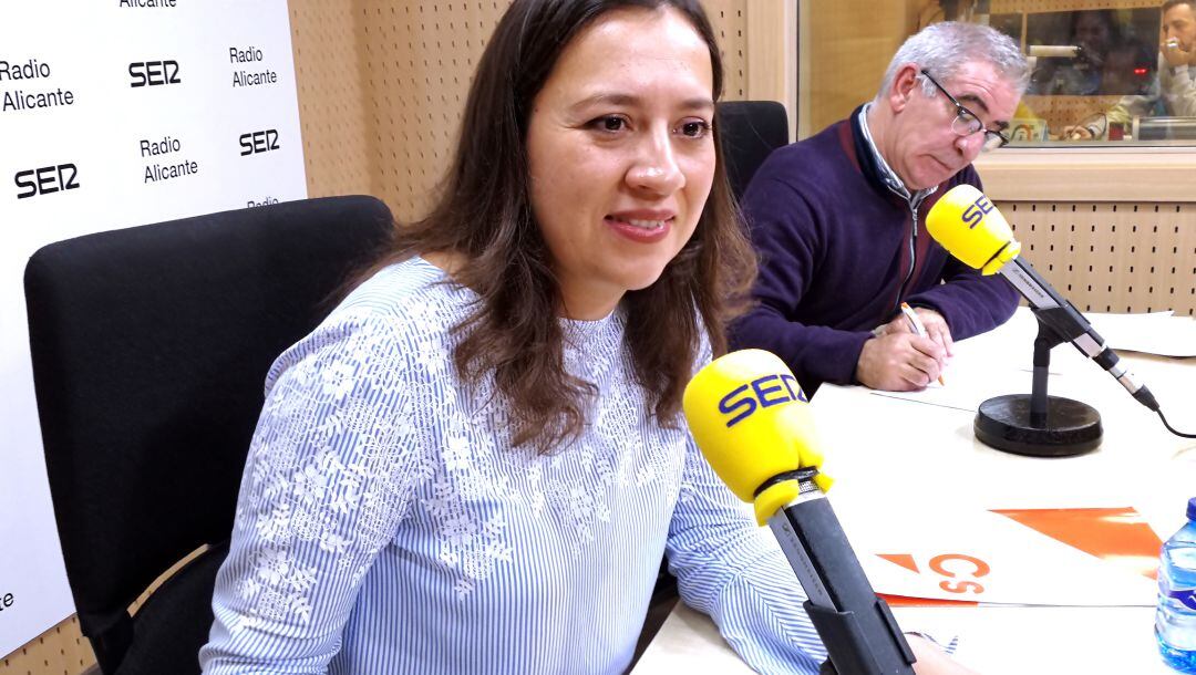 La portavoz de Ciudadanos durante la entrevista en Hoy por Hoy