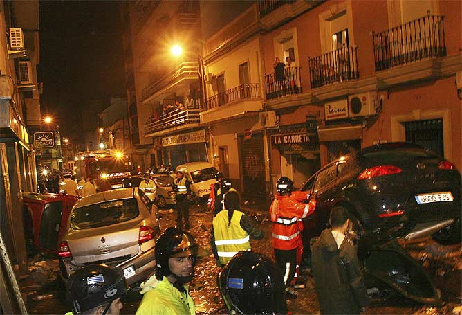 Ls efectos de la riada en Alcalá de Guadaíra.