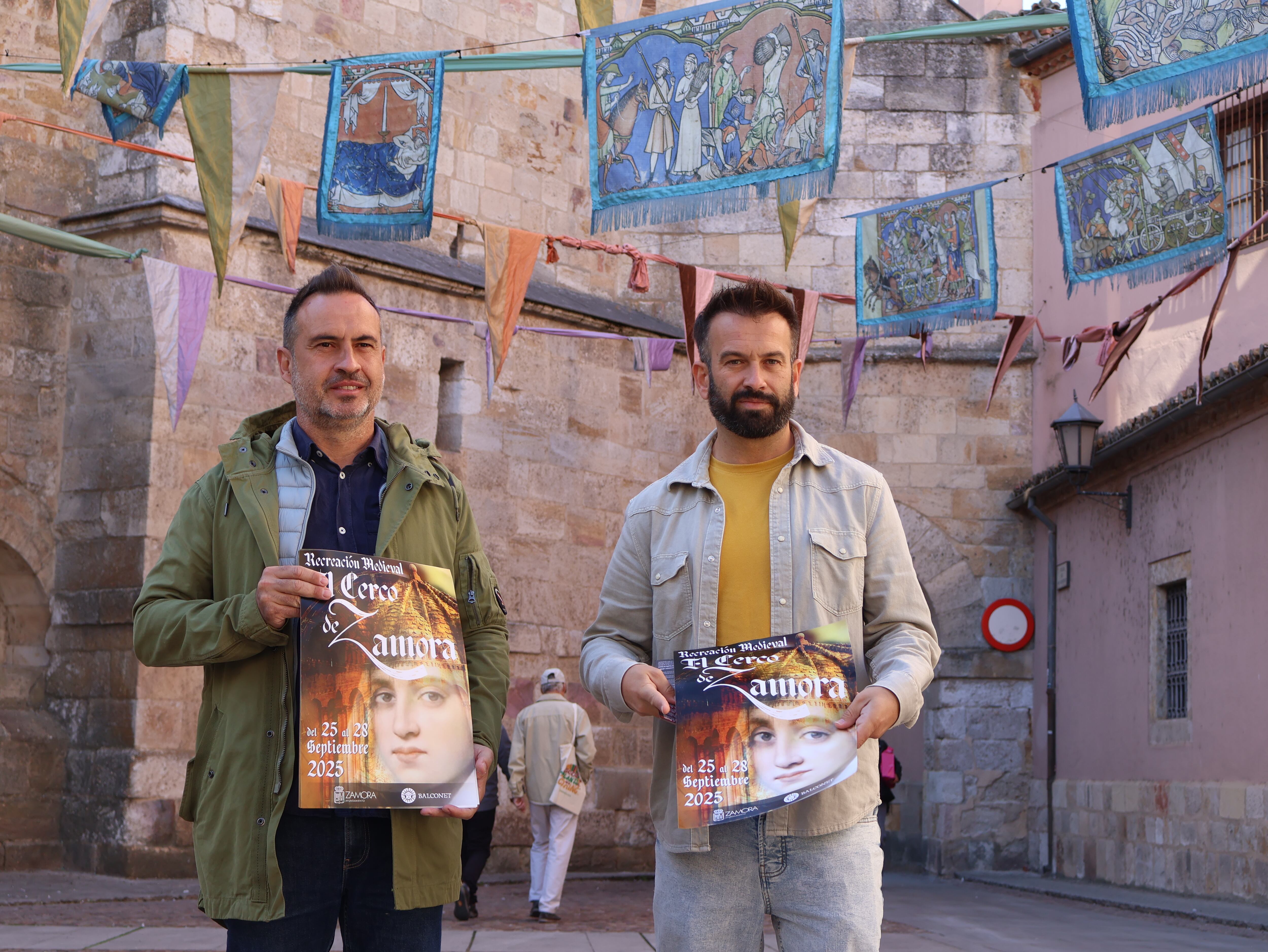 Juan Cantero y David Gago en la presentación del mercado medieval de Zamora