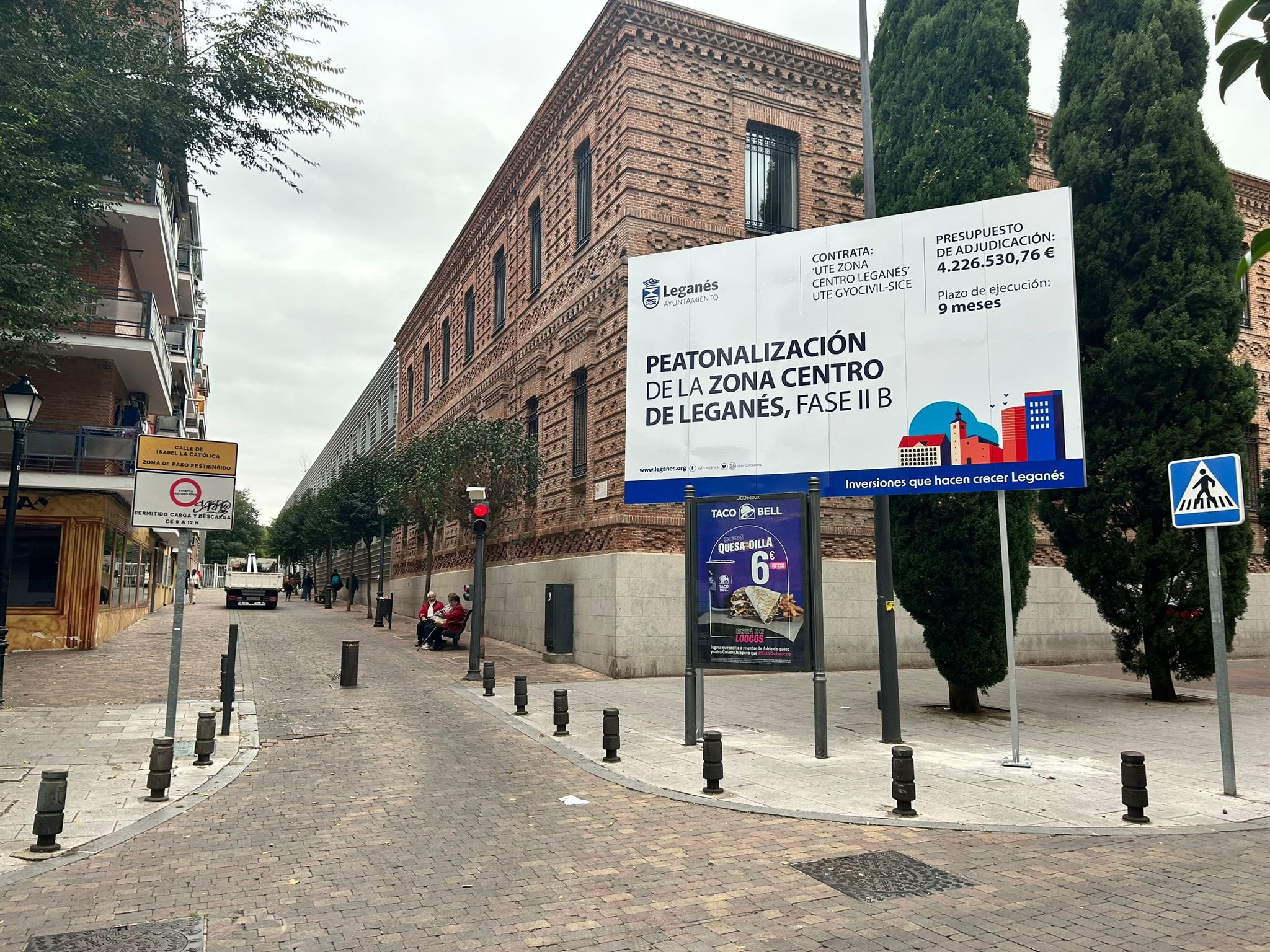 Las obras peatonalizarán cuatro calles más del centro de Leganés