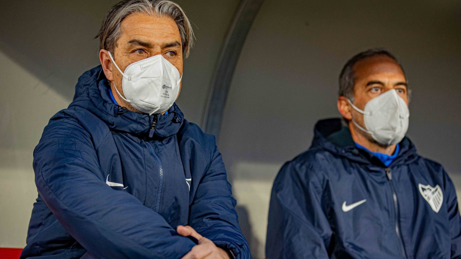 Natxo González, junto al preparador físico del Málaga Enrique Ruiz