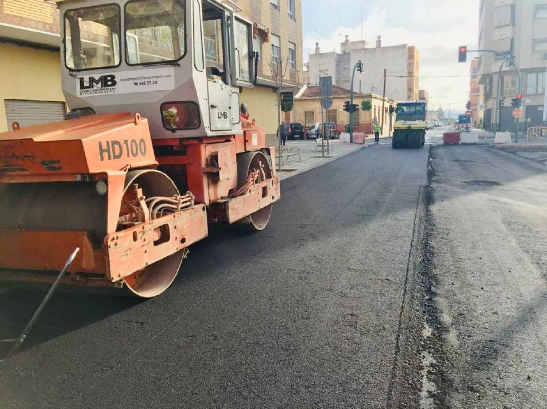 Obras asfaltado Torrellano