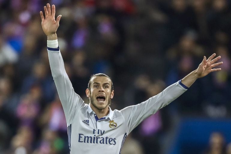 Bale, durante el partido ante el Atlético