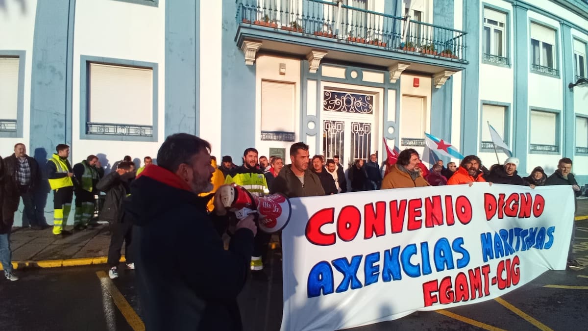 Nueva movilización de los trabajadores de la estiba en Ferrol por un convenio digno