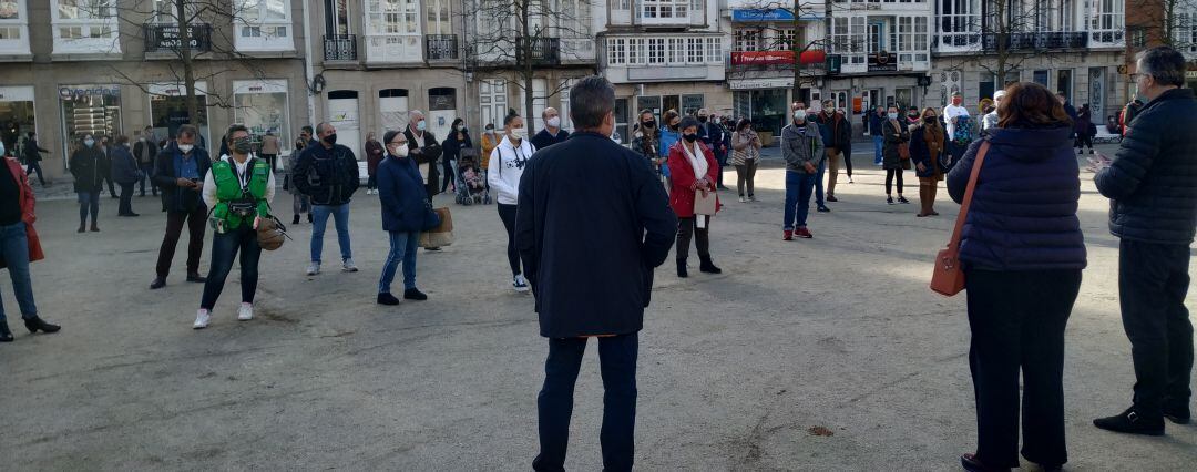 Concentración de hosteleros y comerciantes