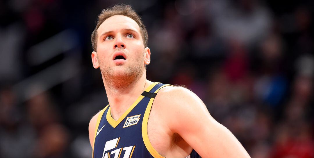 Bojan Bogdanovic, durante un partido con los Utah Jazz