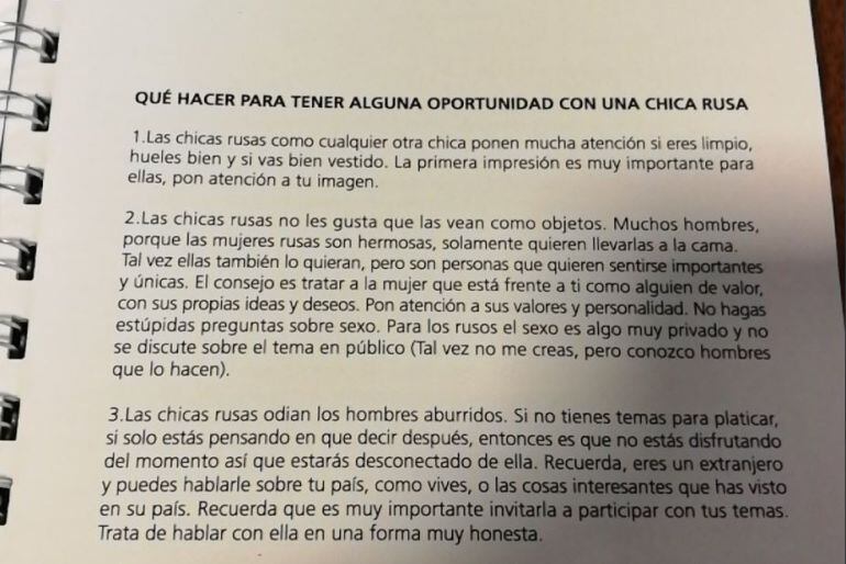 Parte del manual repartido por la AFA a los periodistas 