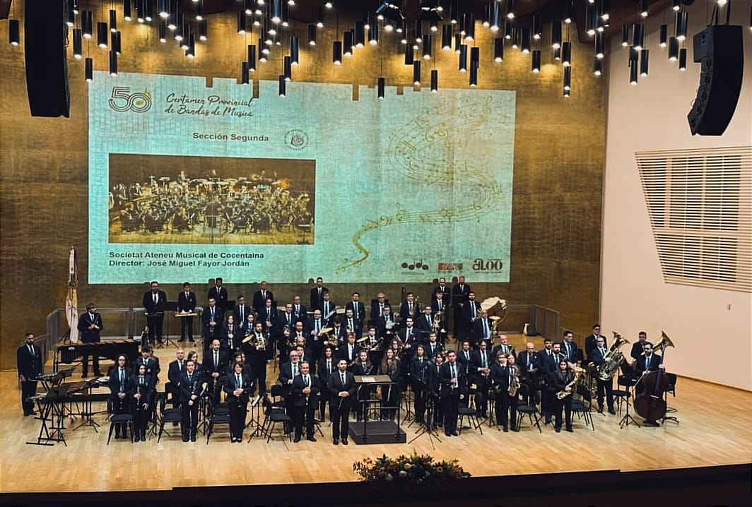 L&#039;Ateneu Musical de Cocentaina ha ganado la sección segunda del 50º Certamen Provincial de Bandas de Música celebrado el pasado sábado en el ADDA.