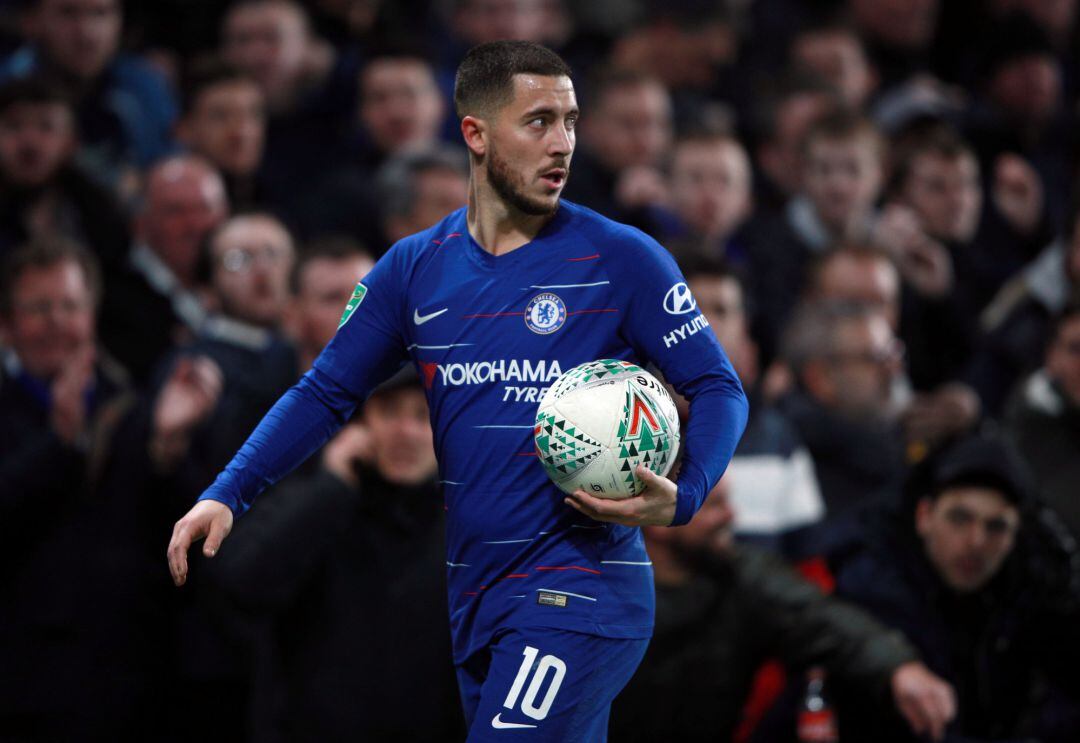 Hazard, durante un partido