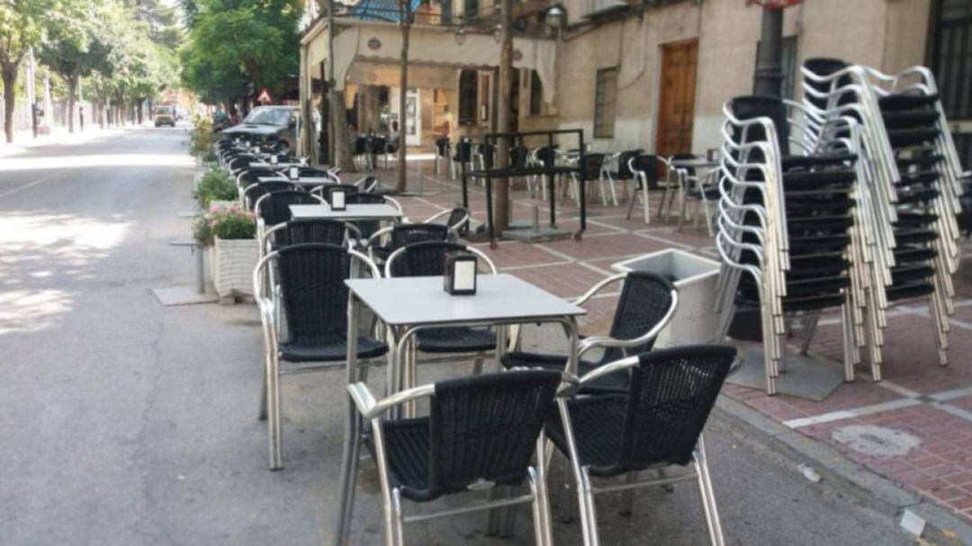 Imagen de archivo de una terraza