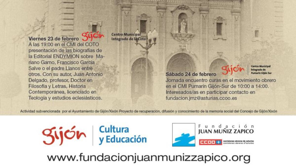 Jornada Curas Obreros en el antifranquismo en Gijón