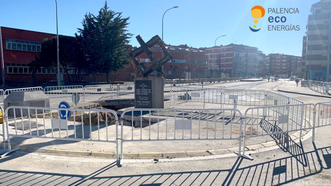 Estado de las obras de la red de calefacción ecológica de Palencia