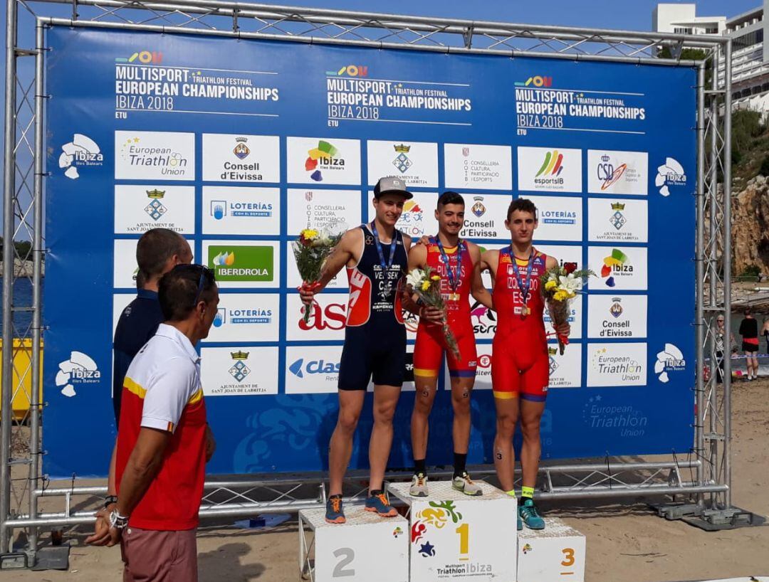 Alfonso Izquierdo, en el tercer cajón de podio en Ibiza.