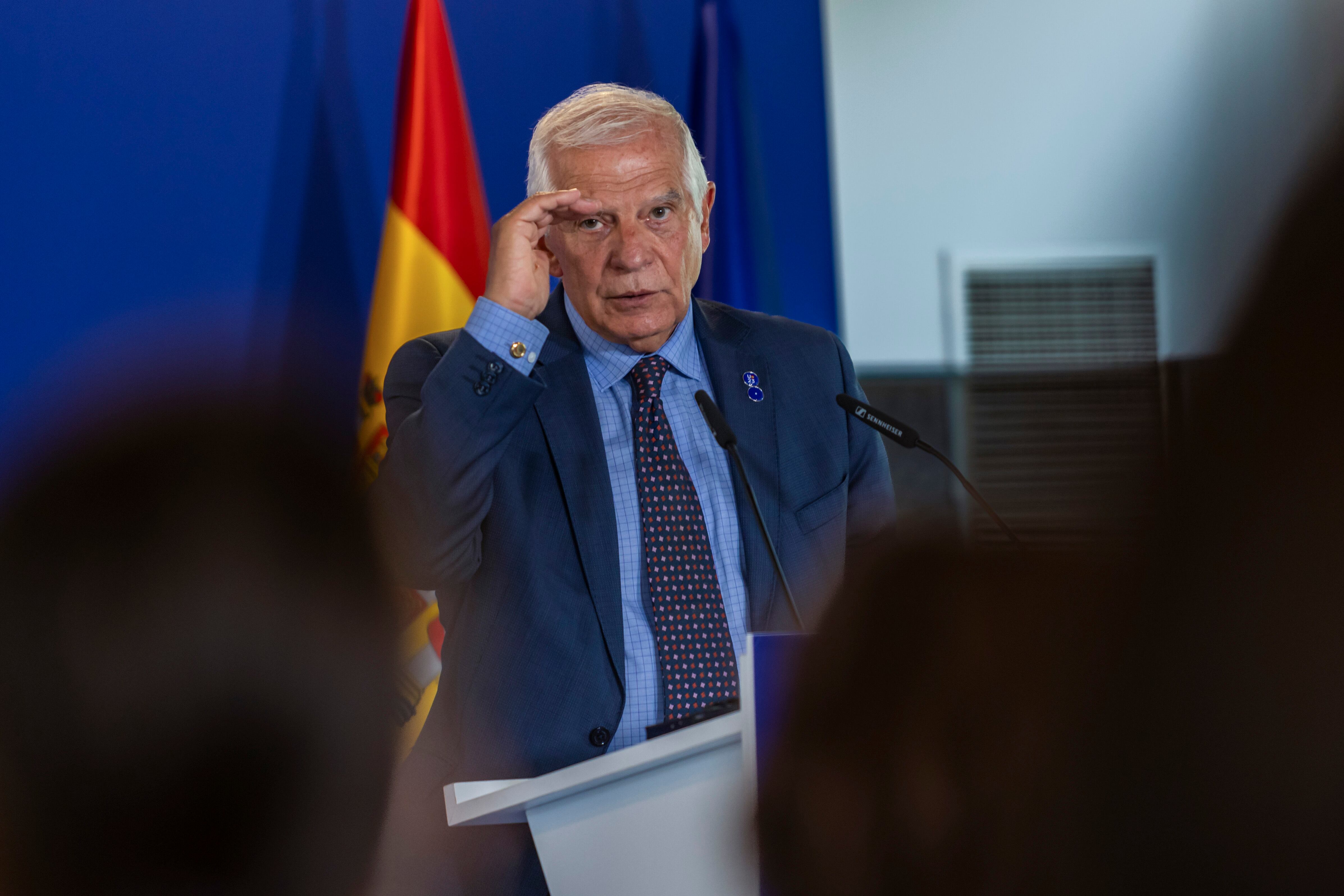 TOLEDO, 31/08/2023.- El alto representante de la UE para Asuntos Exteriores y Política de Seguridad, Josep Borrel, en una reciente visita a Toledo. EFE/Ángeles Visdómine
