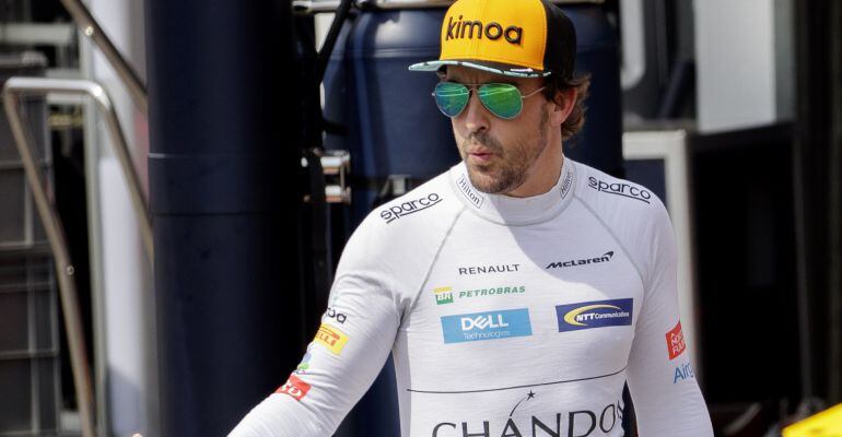 Fernando Alonso, tras los entrenamientos en el Gran Premio de Alemania