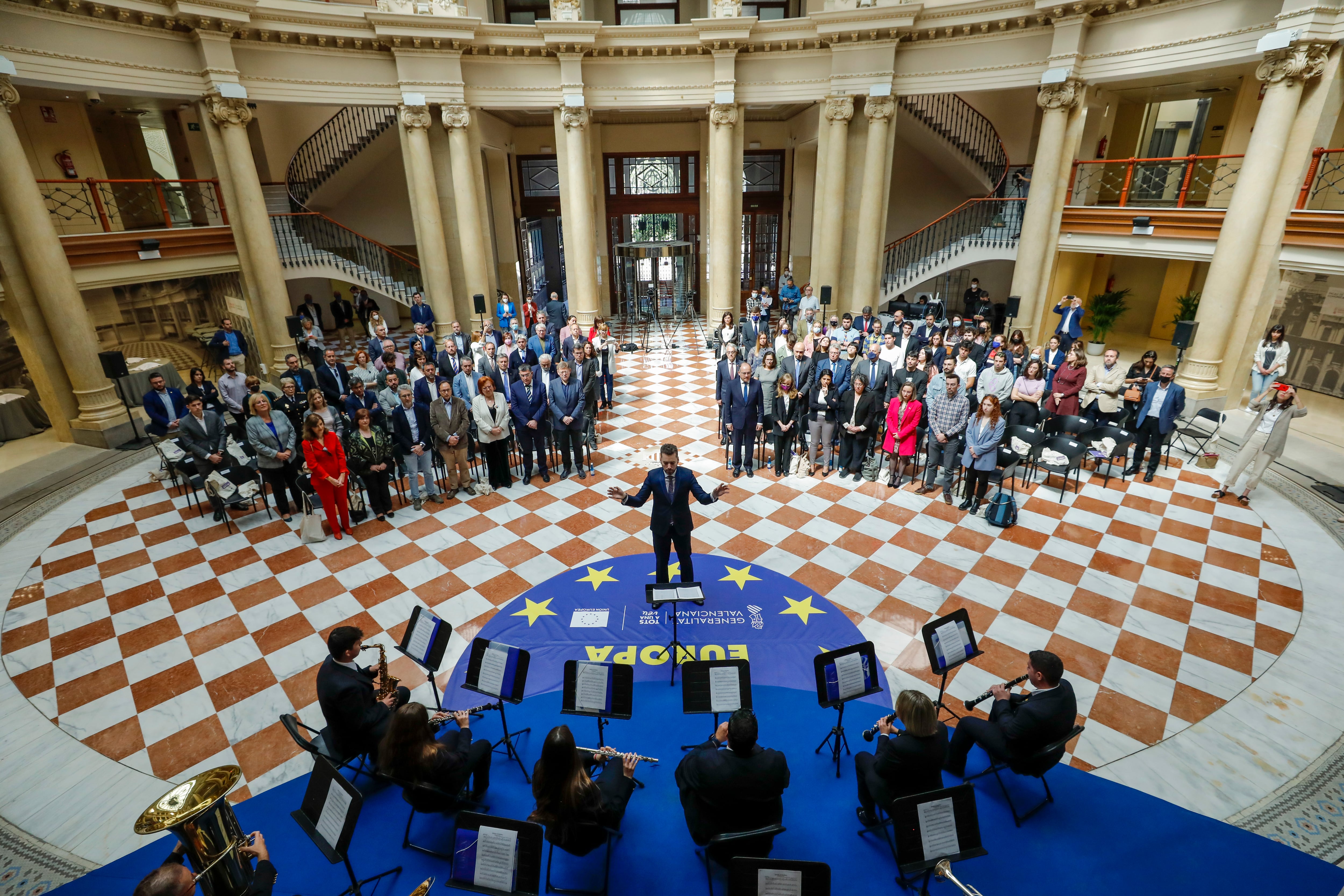 Acto del Día de Europa organizado por la Generalitat, que se celebró en el Palacio de las Comunicaciones en mayo de 2022