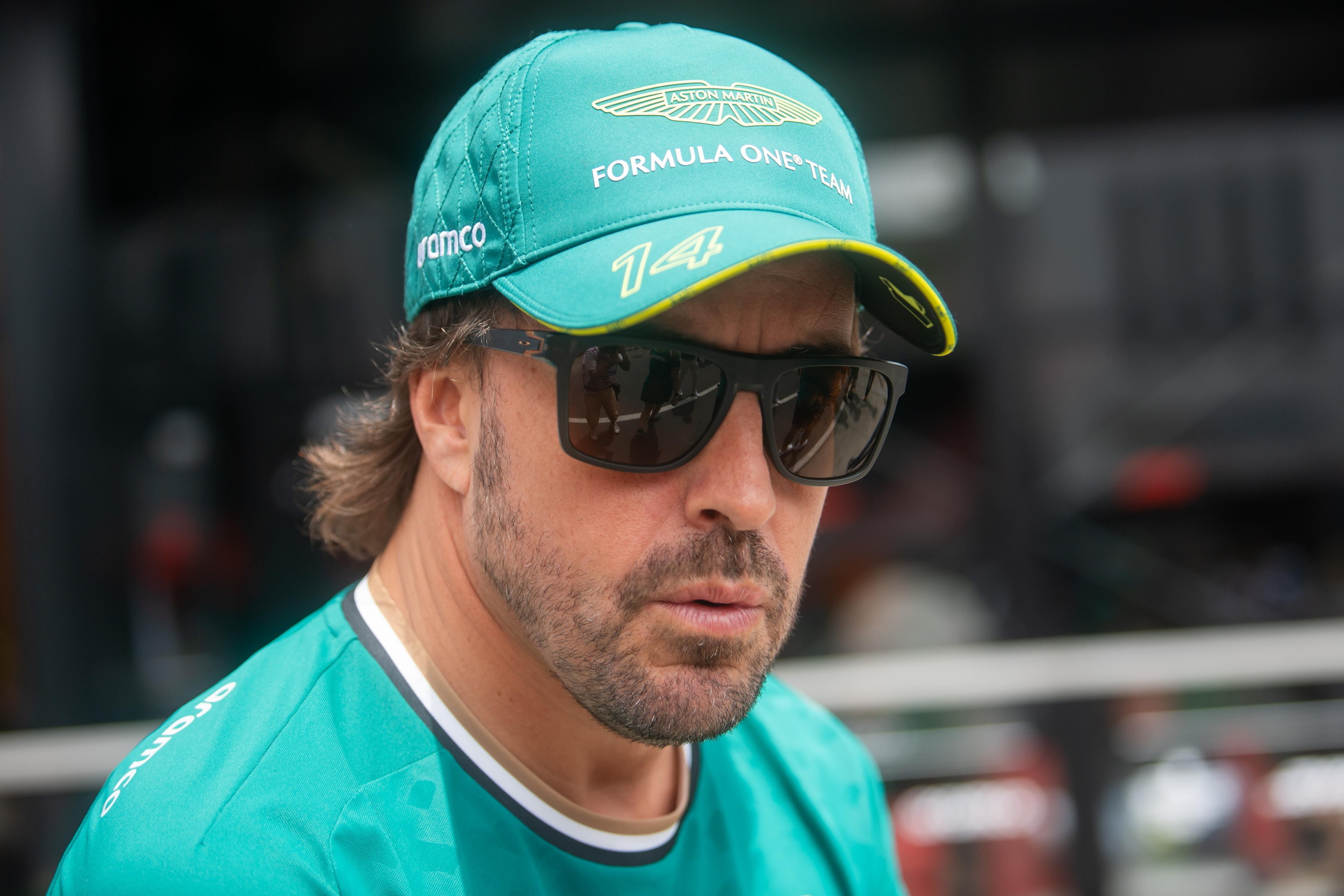 Fernando Alonso durante el GP de Hungría