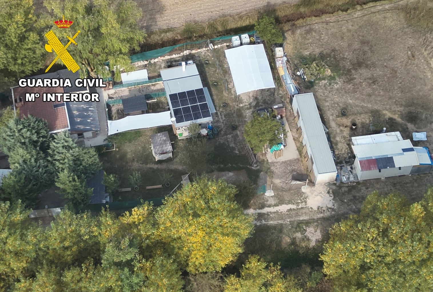 Asentamiento ilegal a vista de pájaro en las cercanías de Burgos