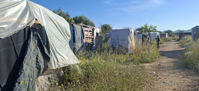 Imagen del asentamiento desmantelado en sa Jovería