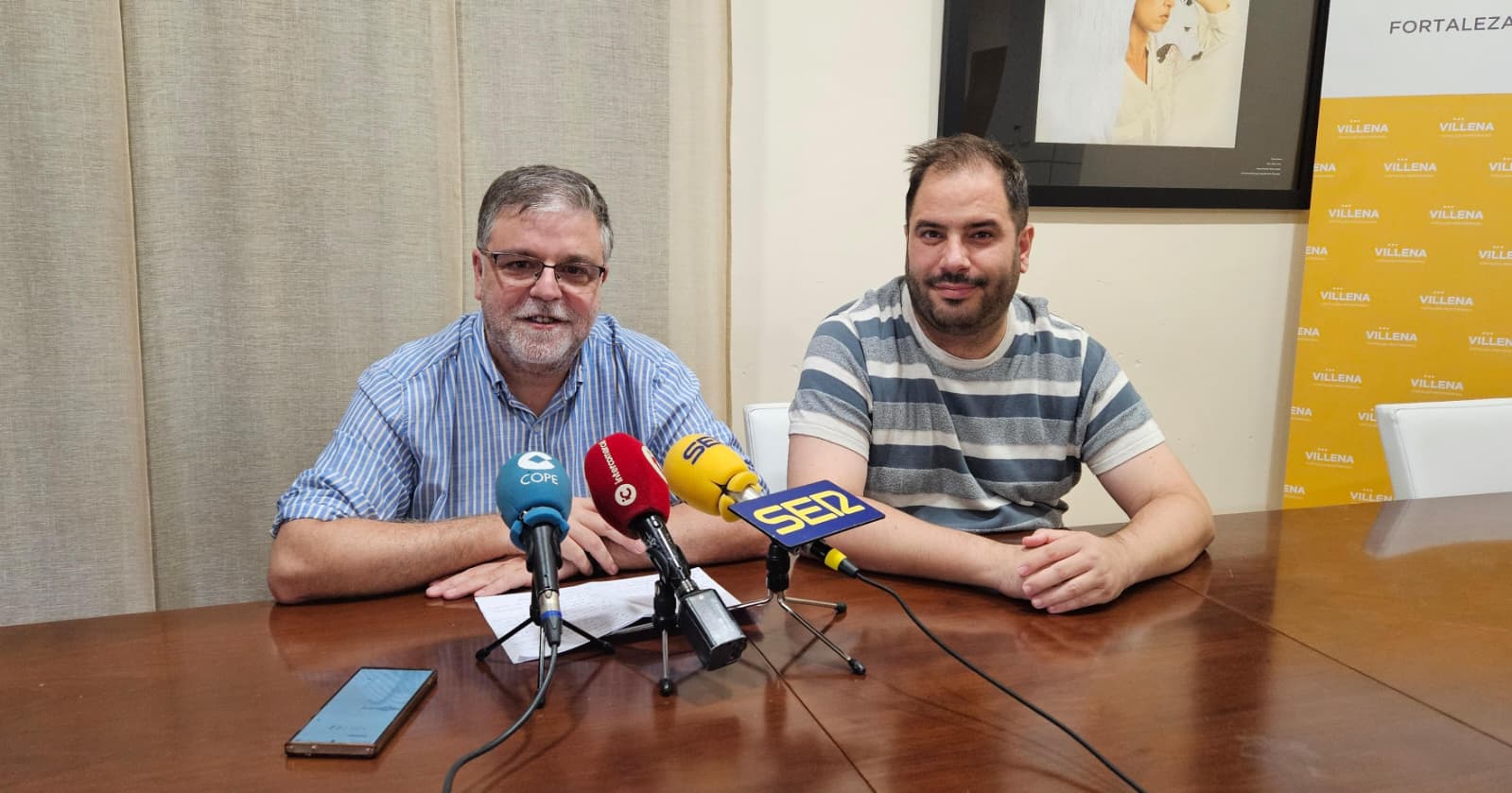 El alcalde con el concejal de obras