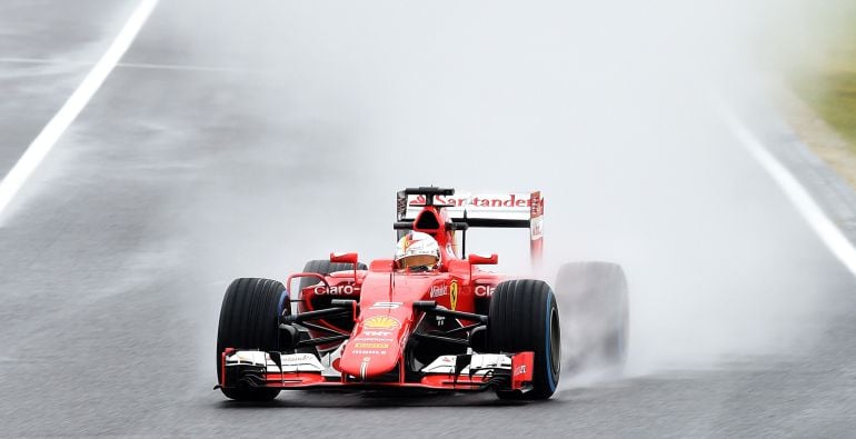 El piloto alemán de Ferrari Sebastian Vettel.