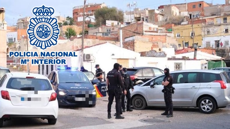 Actuación policial en el barrio de La Tafalera de Elda