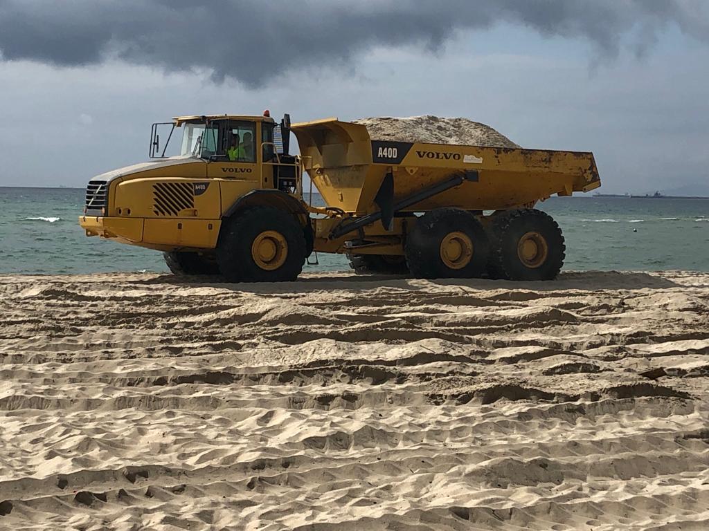 Trabajos en la playa