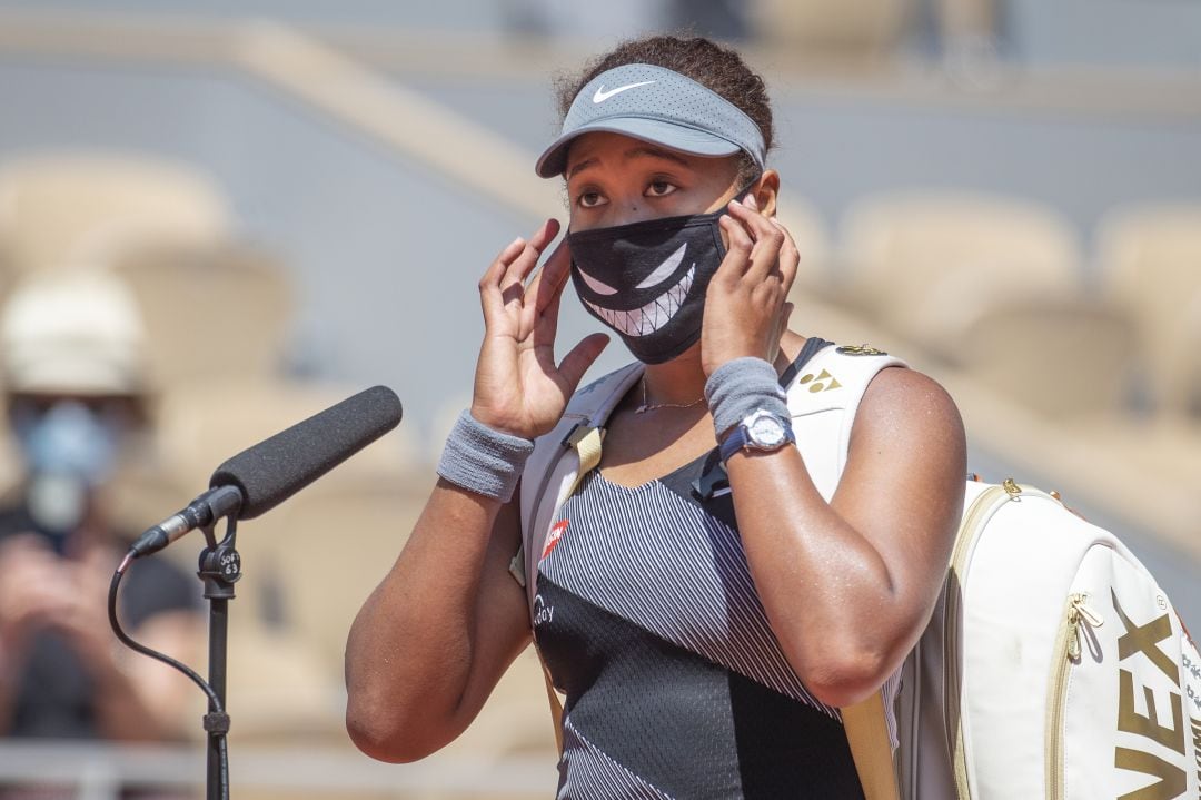 Osaka, tras ganar la primera ronda de Roland Garros. 