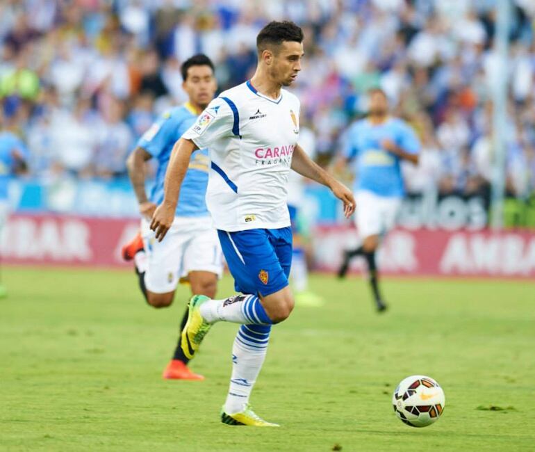 Jaime Romero en su último partido en la Romareda