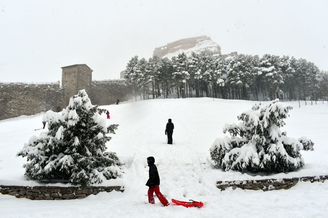 La nieve ha dejado paisajes tan bellos como este en Morella