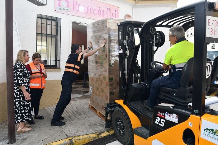 Llegada de alimentos a San Roque