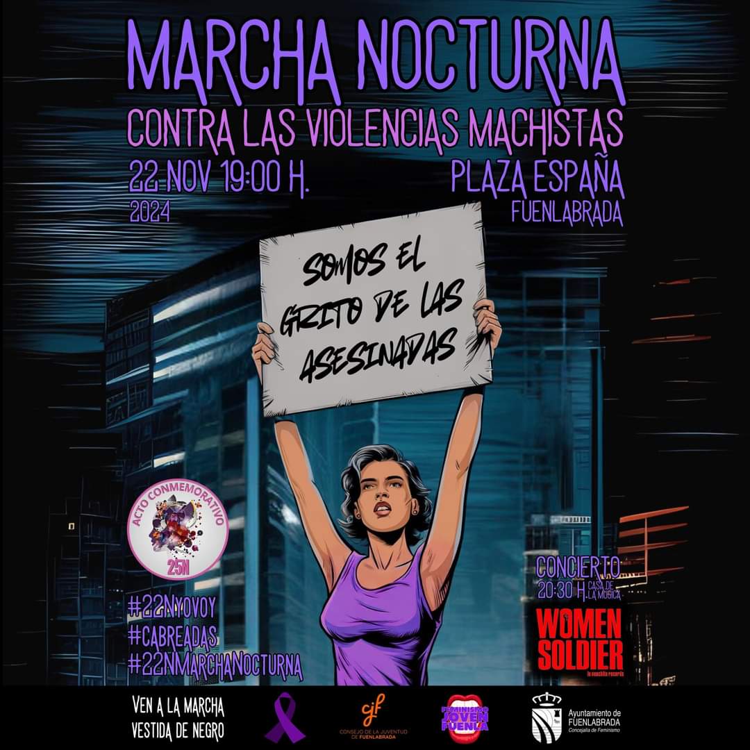 La marcha nocturna contra la violencia machista de Fuenlabrada llega a su cuarta edición