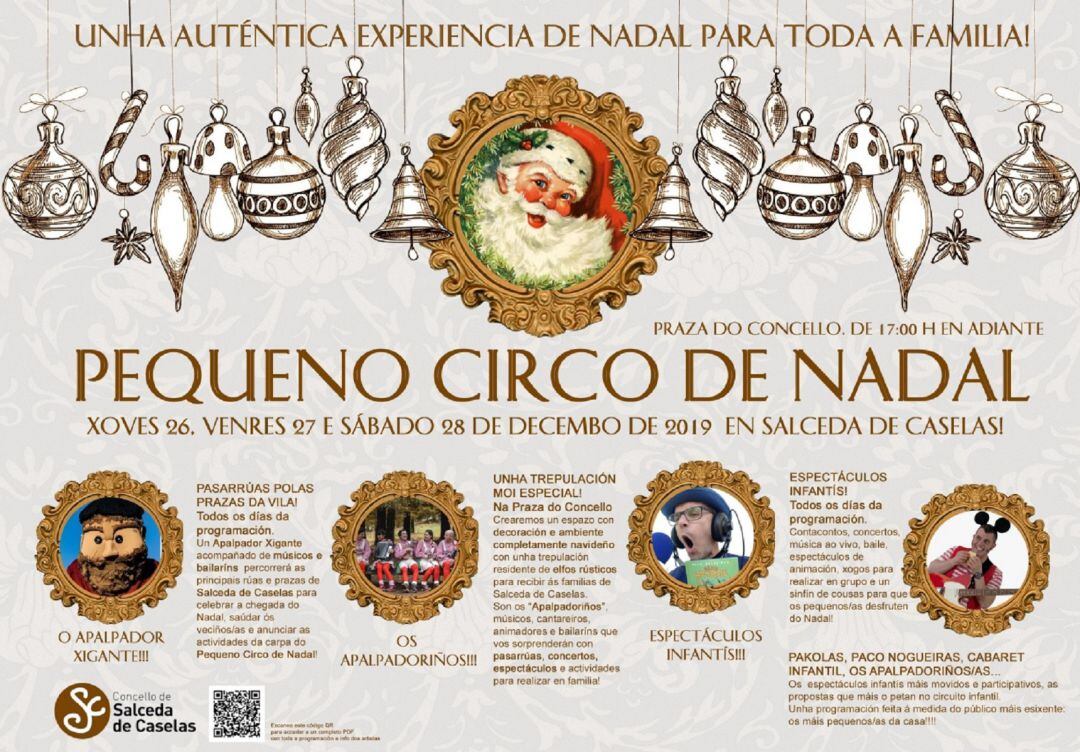 Cartel del Pequeno Circo de Nadal de Salceda de Caselas.