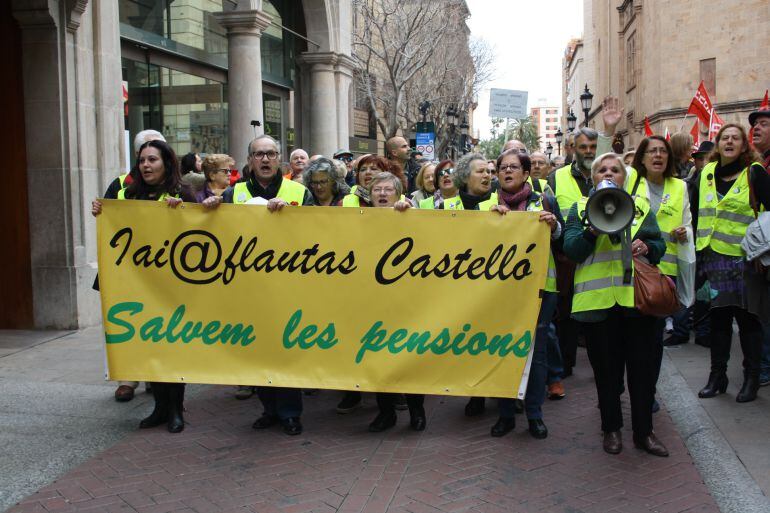 Es la quinta concentración en Castellón por las pensiones dignas